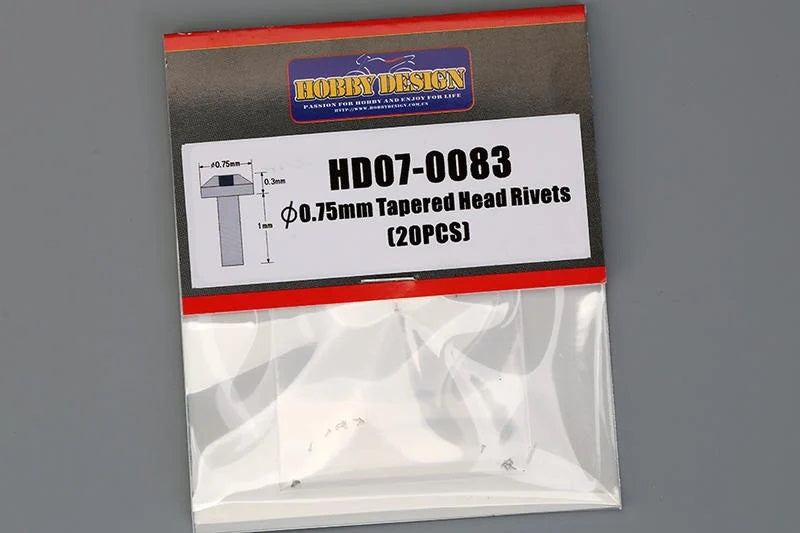 0.75mm Tapered Head Rivets 20 pcs
