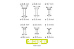Rivets for scale models: Button head hex socket screws with washer 0,4mm, 0,5mm, 0,6mm, 0,7mm, 0,8mm and 0,9mm