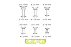 Fasteners for scale models: Button head hex socket screws with washer 1.5mm, 1.7mm, 1.9mm, 2.1mm, 2.3mm and 2.5mm