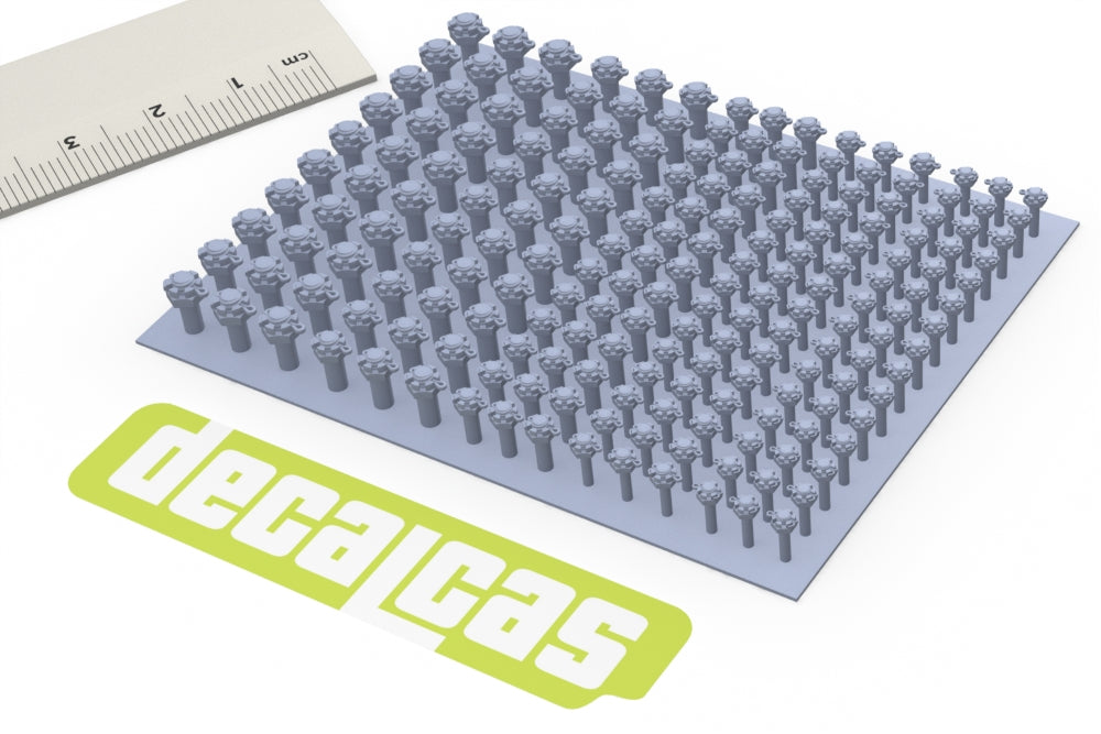 Nuts for scale models: Castle nut with split pin 2.0mm, 2.25mm, 2,5mm, 3,0mm, 3,5mm