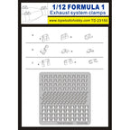 1:12 F1 EXHAUST SYSTEM CLAMPS