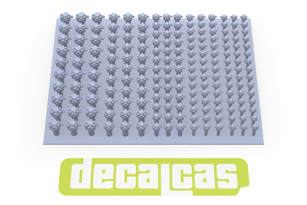 Nuts for scale models: Castle nut with split pin 2.0mm, 2.25mm, 2,5mm, 3,0mm, 3,5mm
