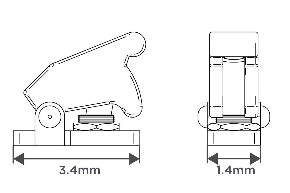 Toggle Switch with Guard 1/12