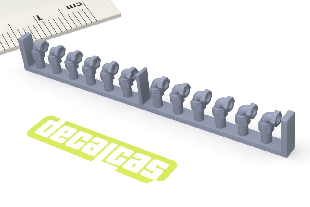 Hose joints for 1/12 scale models: 2.0mm Hose joints - Set 2