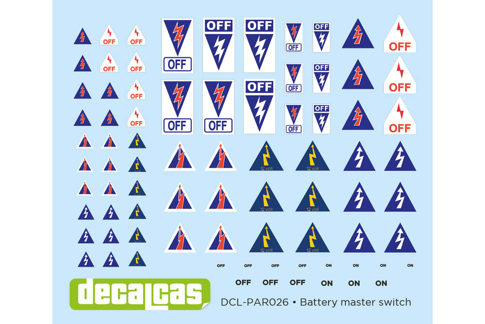 Master Battery Switch 1/12 type 01 incl. Decals