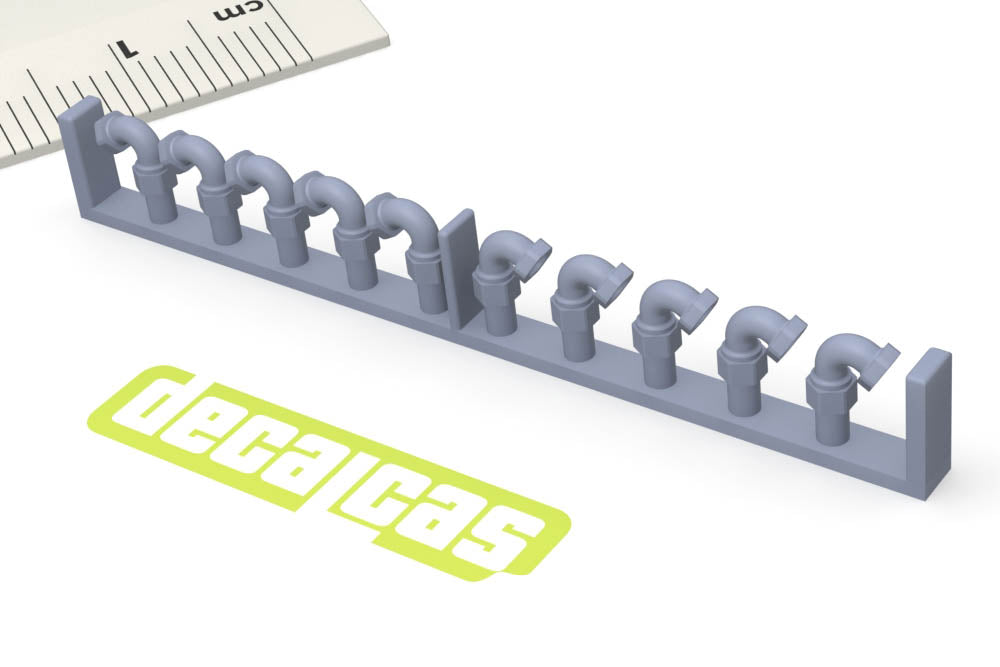 Hose joints for 1/12 scale models: 2.0mm Hose joints - Set 2