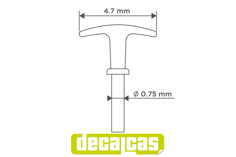 Detail for 1/12 scale models: Fire Cable T Handle