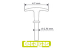 Detail for 1/12 scale models: Fire Cable T Handle