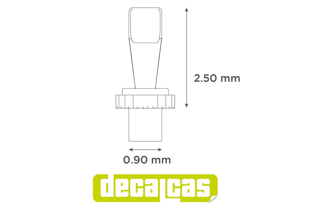 Detail for 1/12 scale models: Flat toggle switches - Type 1