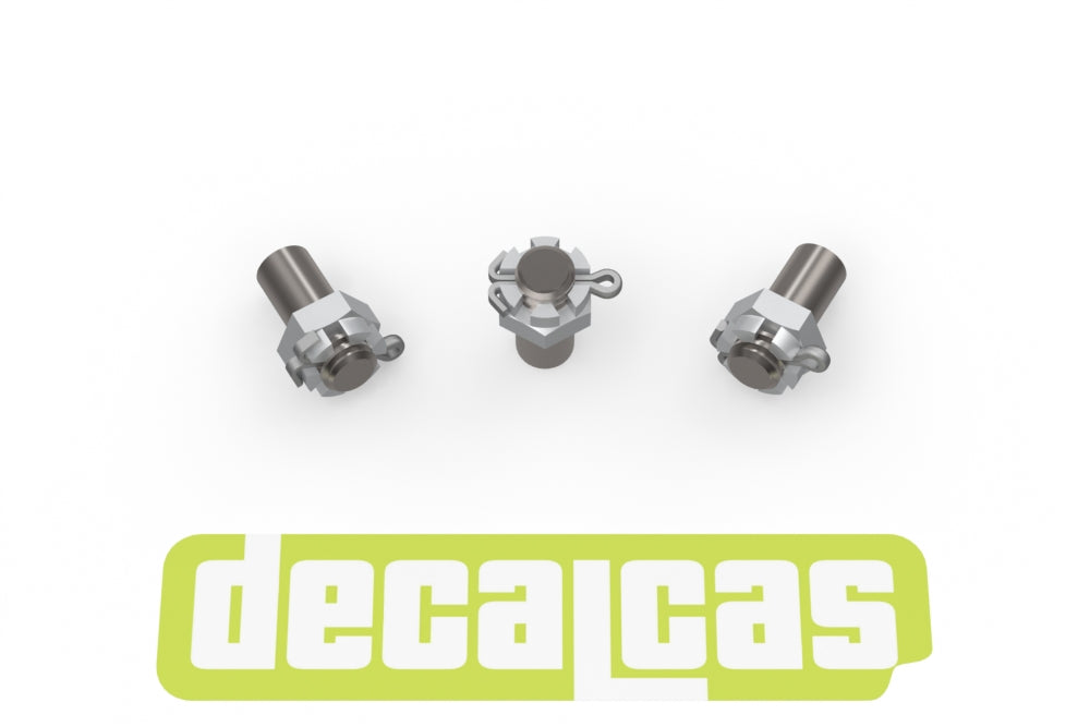 Nuts for scale models: Castle nut with split pin 0,55mm, 0,7mm, 0,8mm, 0,9mm, 1,0mm