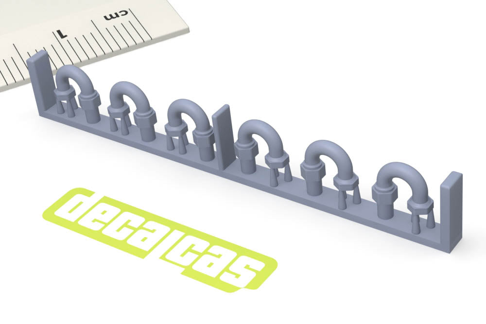 Hose joints for 1/12 scale models: 2.0mm Hose joints - Set 2