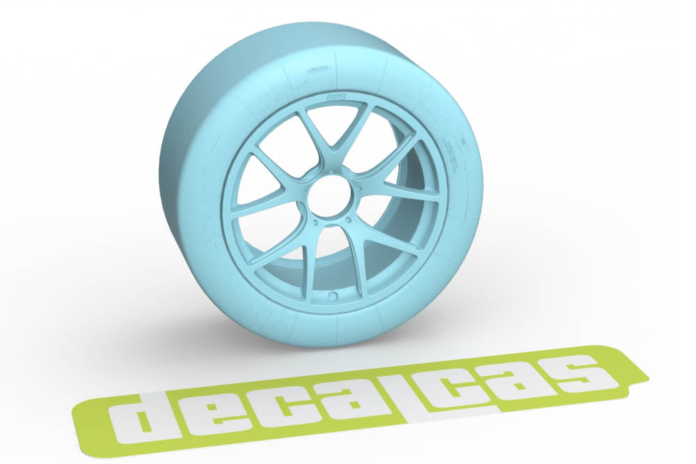 Rims and tyres set for 1/24 scale models: BMW M8 GTE - BBS rim + Michelin tyres