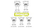 Nuts for scale models: Castle nut with split pin 2.0mm, 2.25mm, 2,5mm, 3,0mm, 3,5mm