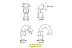 Hose joints for 1/12 scale models: 2.0mm Hose joints - Set 2