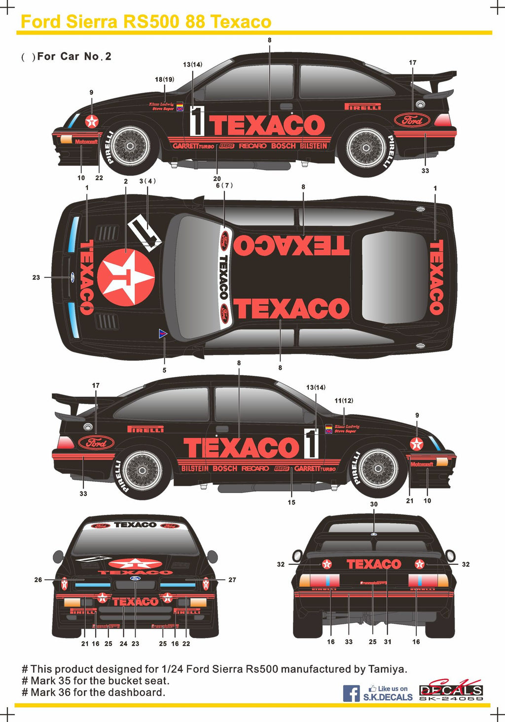 Ford Sierra RS500 88 Texaco