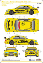 Mercedes C-Class V6 Pro Markt DTM 1994 für Tamiya 1:24
