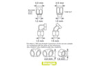 Hose joints for 1/12 scale models: 2.0mm Hose joints - Set 3
