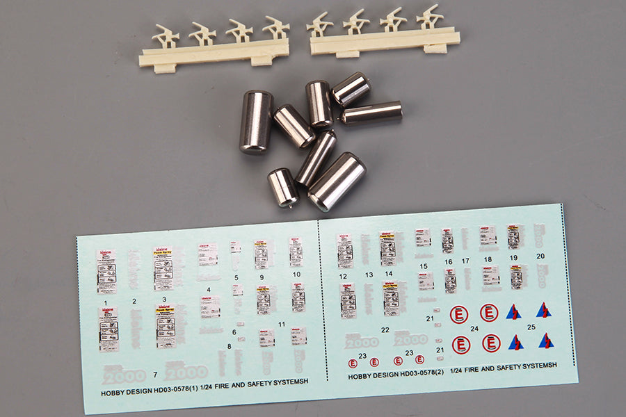 1/24 Fire And Safety Systems Metal parts+PE+Decals+Resin