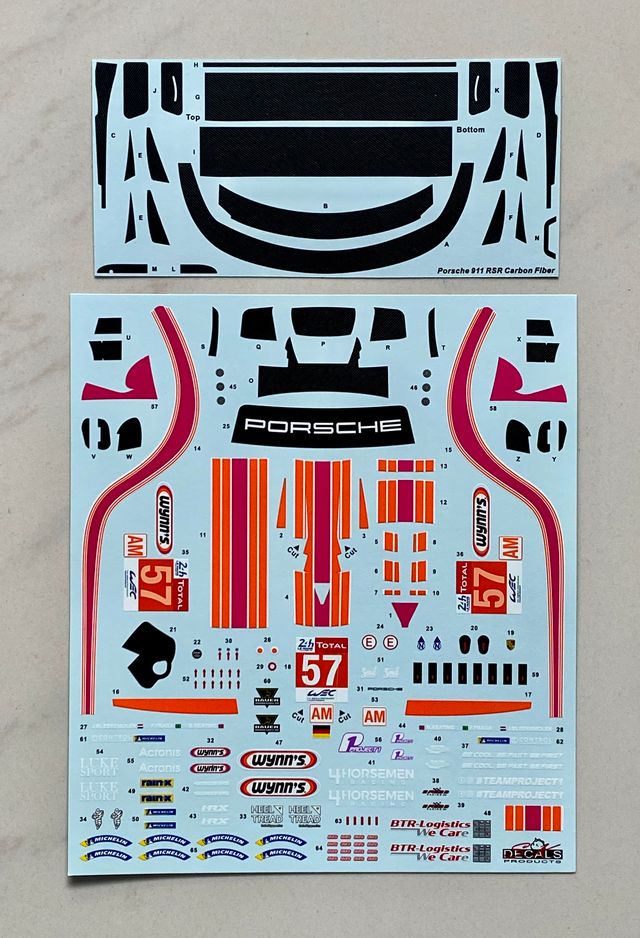 Porsche 911 RSR FIA World Endurance Championship 24 Hours Le Mans 2020 Decal 1/24
