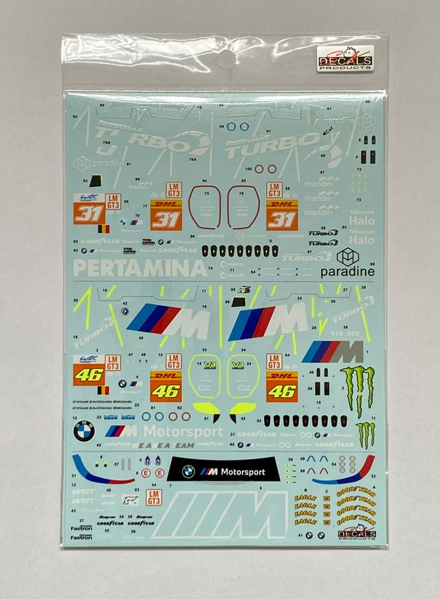 BMW M4 GT3 FIA World Endurance Championship 6 Hours of Imola Decal 1/24