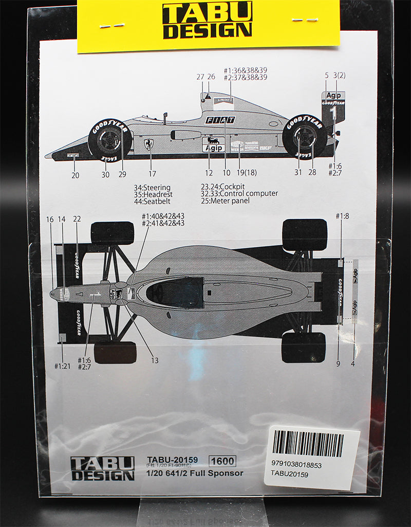 Decal Ferrari 641/2 Full Sponsor 1:20