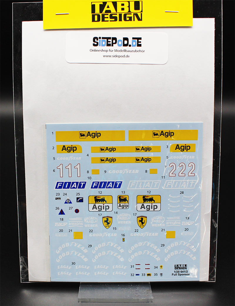 Decal Ferrari 641/2 Full Sponsor 1:20