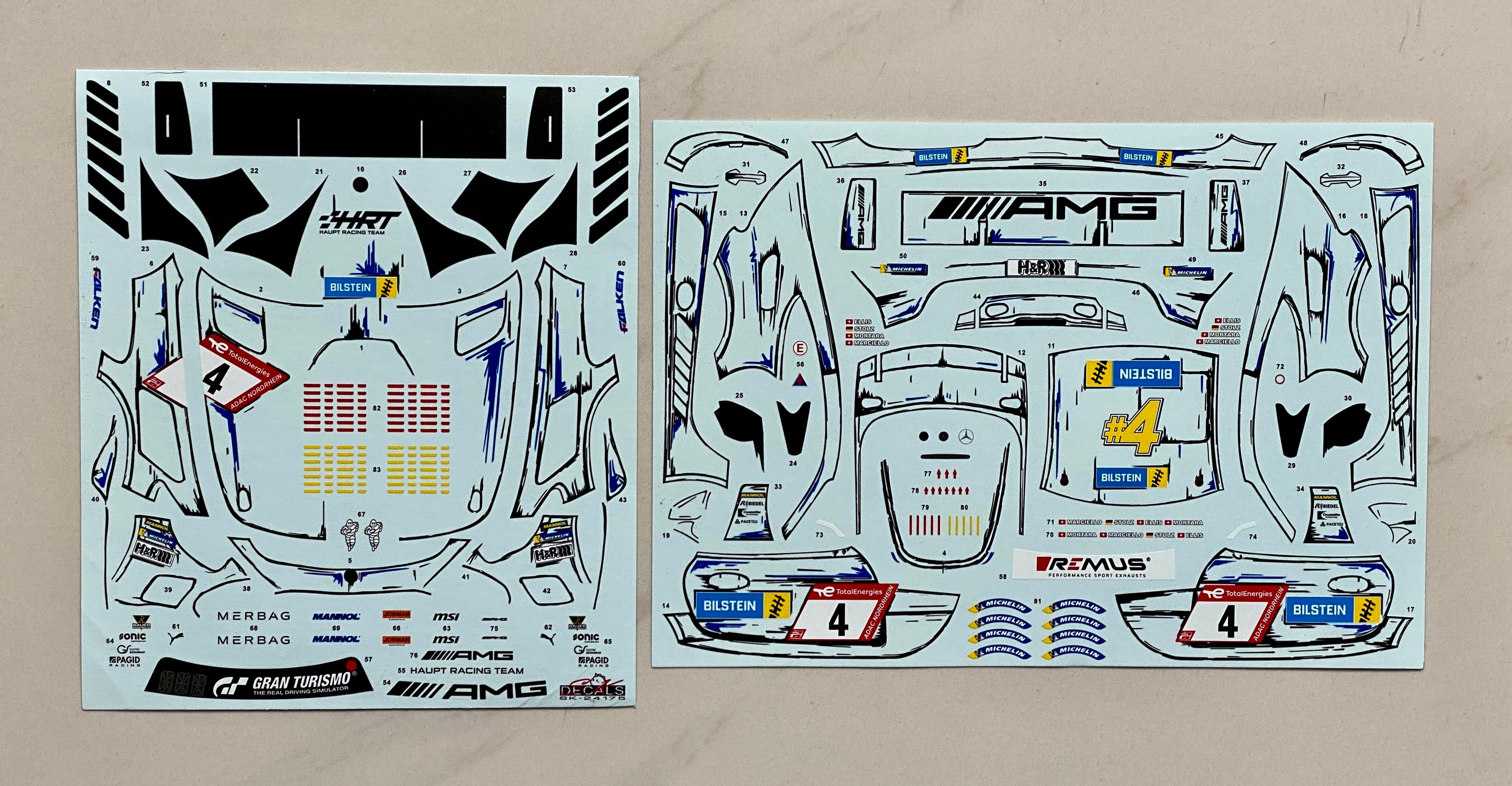 Mercedes AMG GT3 Evo ADAC TotalEnergies 24H of Nurburgring 2023 für Tamiya 1/24