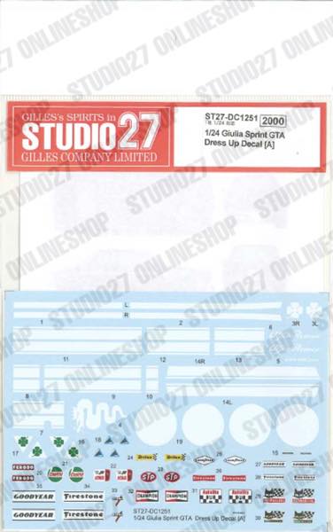 Alfa Giulia Sprint GTA Dress up Decal 1:24