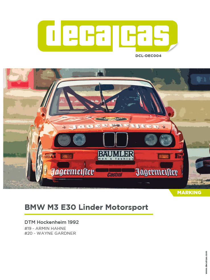 BMW M3 E30 Jägermeister Decal 1:24