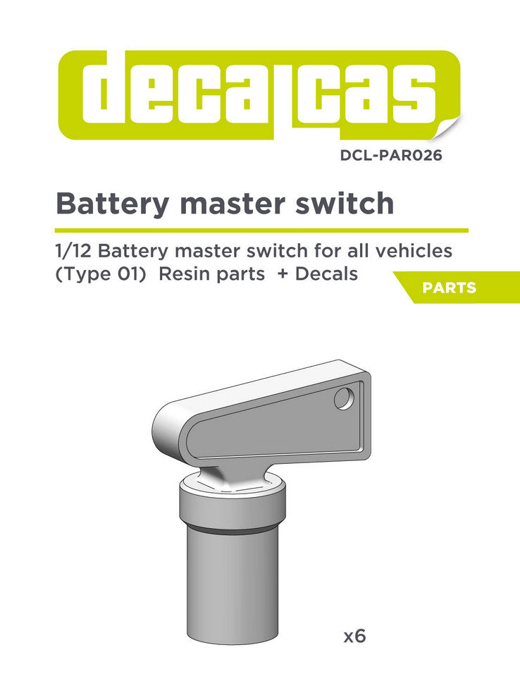Master Battery Switch 1/12 type 01 incl. Decals