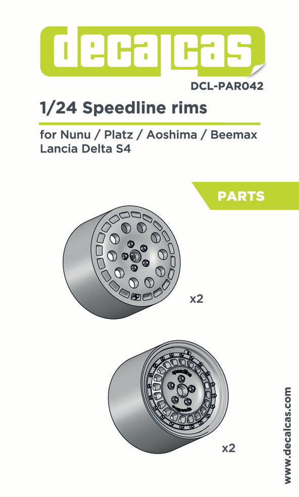 Rims for 1/24 scale models: Speedline for Lancia Delta S4