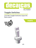 Detail for 1/12 scale models: Flat toggle switches - Type 1