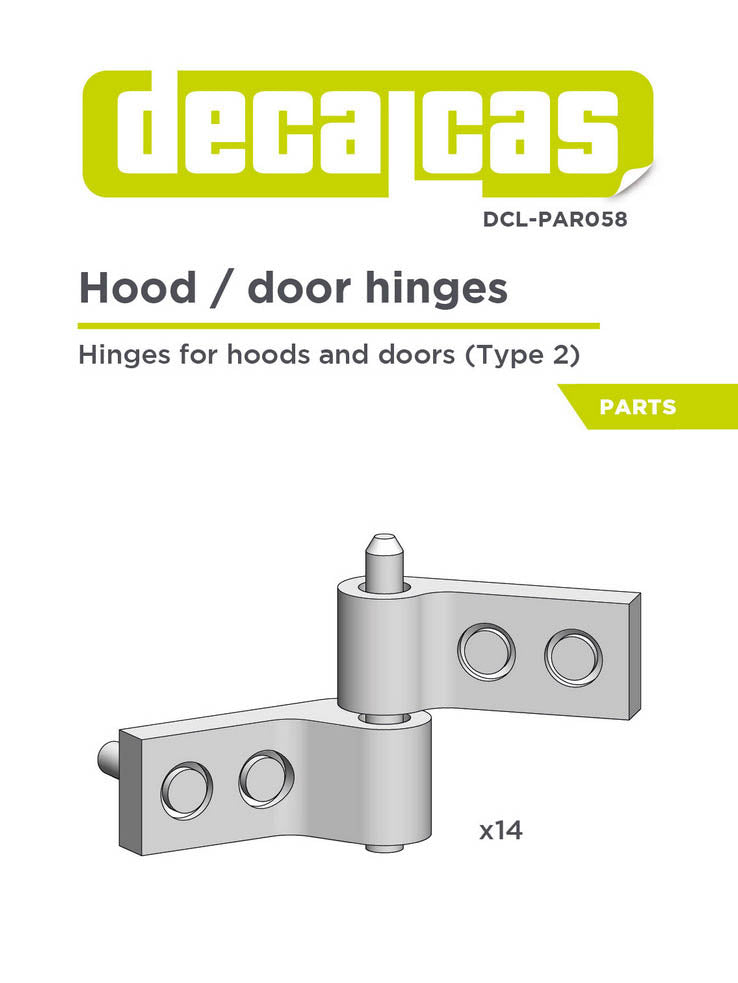 Detail for scale models: Hood door hinges - Type 2