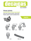 Hose joints for 1/24 scale models: 0.8mm Hose joints set 2
