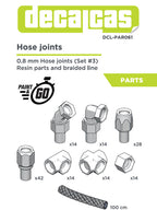 Hose joints for 1/24 scale models: 0.8mm Hose joints set 3