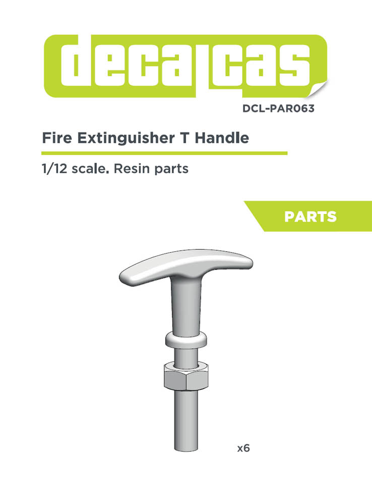 Detail for 1/12 scale models: Fire Cable T Handle