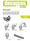 Hose joints for 1/12 scale models: 2.0mm Hose joints - Set 2