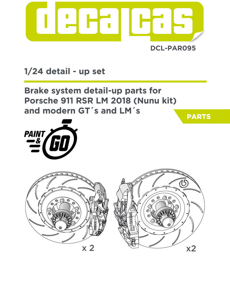 Brakes for 1/24 scale models: Porsche 911 991 GT3 RSR - 2018