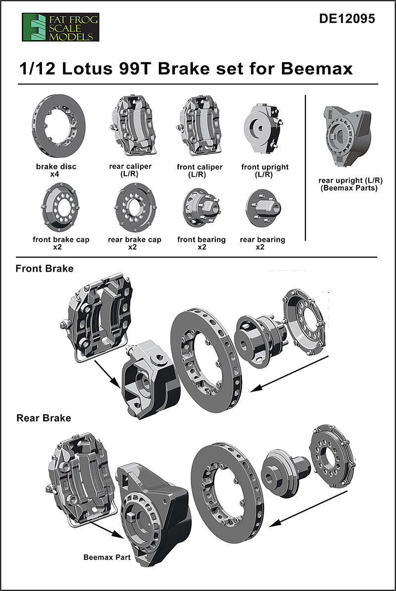 Lotus 99T Brake Set für Beemax 1:12