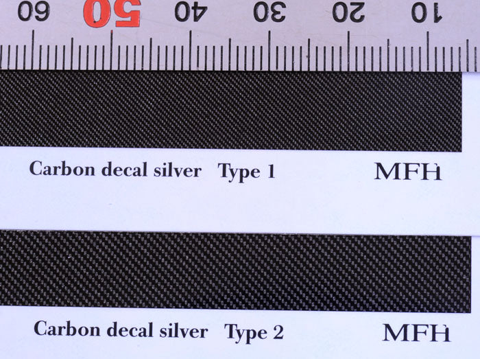 Carbon Decal silver Type 1