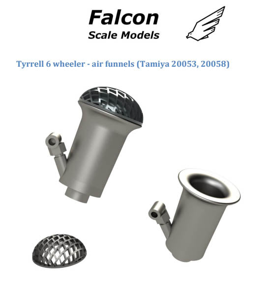 Tyrrell 6 wheeler Air Funnel Tamiya 20053,20058