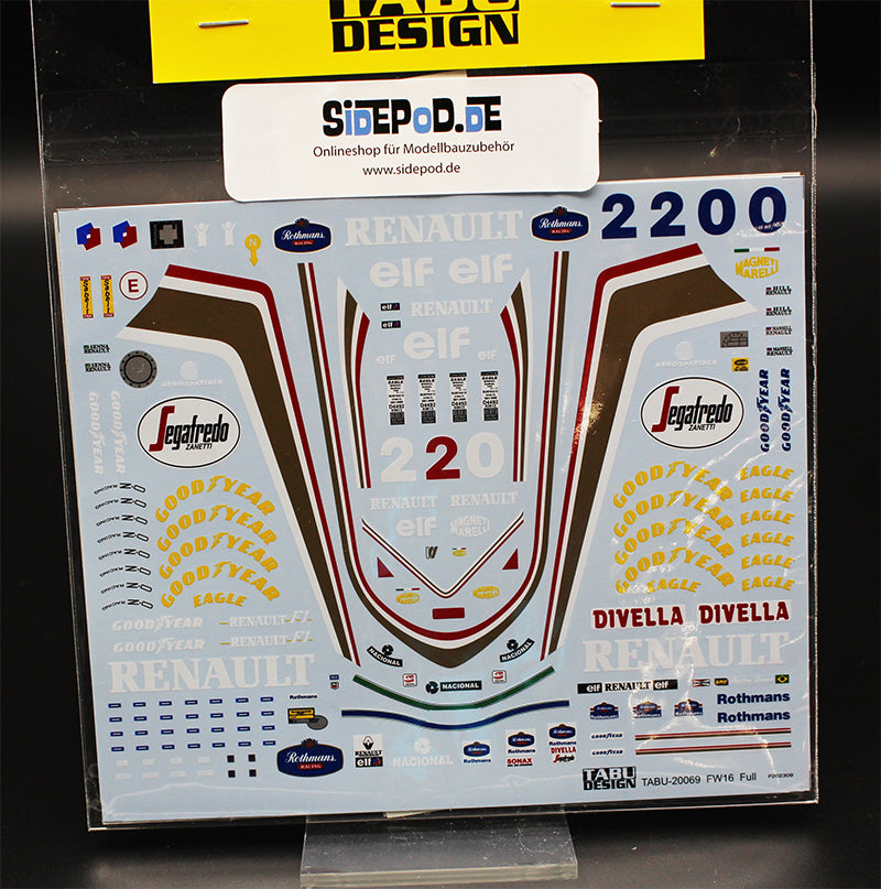 Williams FW16 Full Decal 1:20