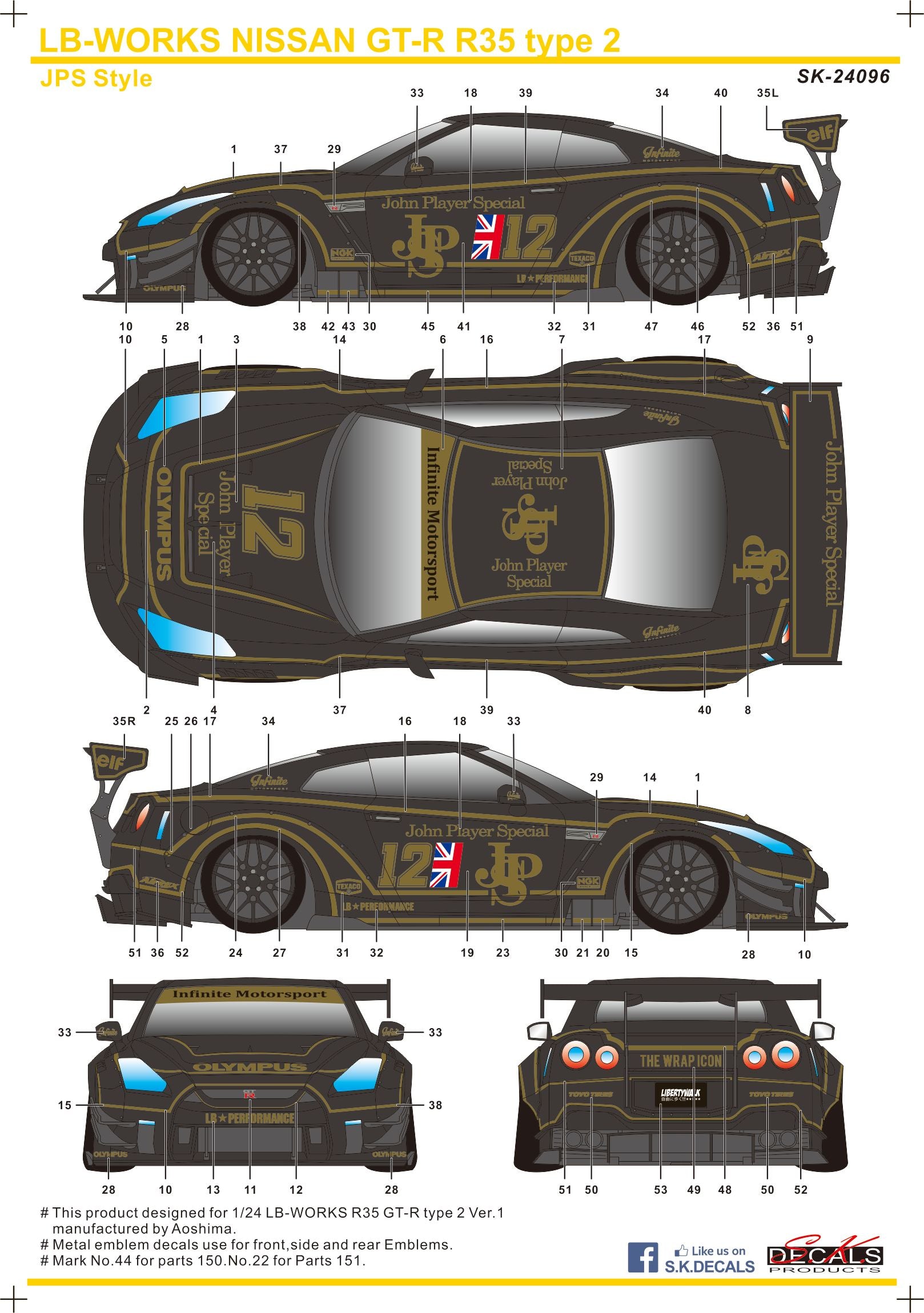 LB Works Nissan GTR R35 JPS