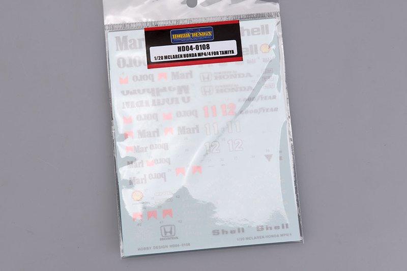 McLaren MP4/4 Full Sponsor Logo für Tamiya 1/20+PE