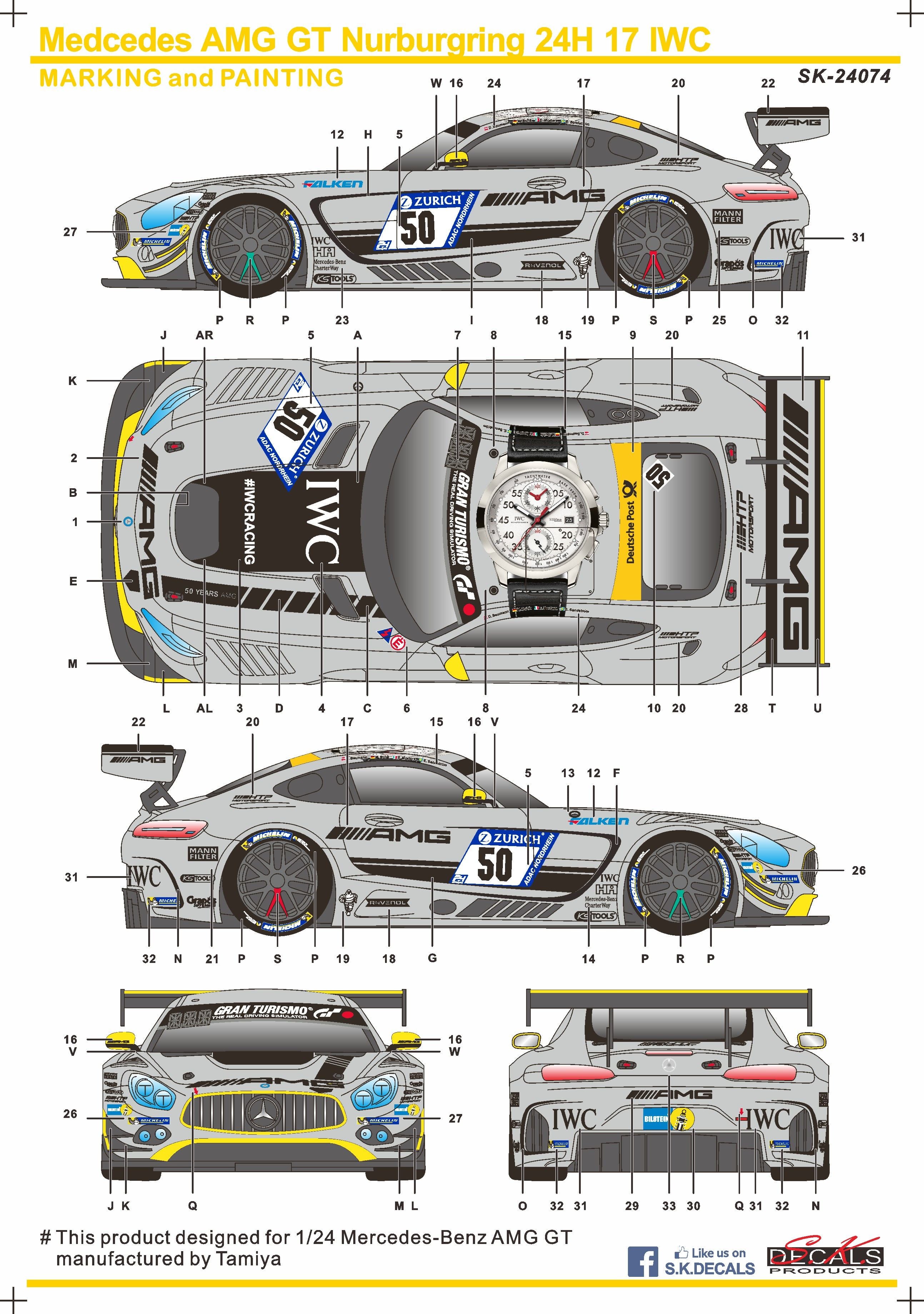 Mercedes AMG GT IWC Nürburgring 24H 2017 IWC