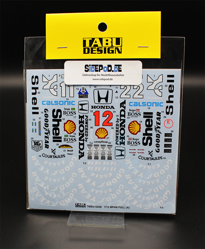 McLaren MP4/6 Full Decal 1:12 Tamiya