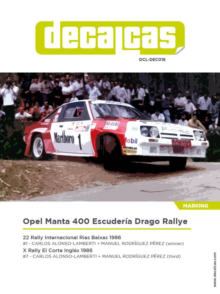 Opel Manta 400 Escuderia Drago Rallye Marlboro Decal