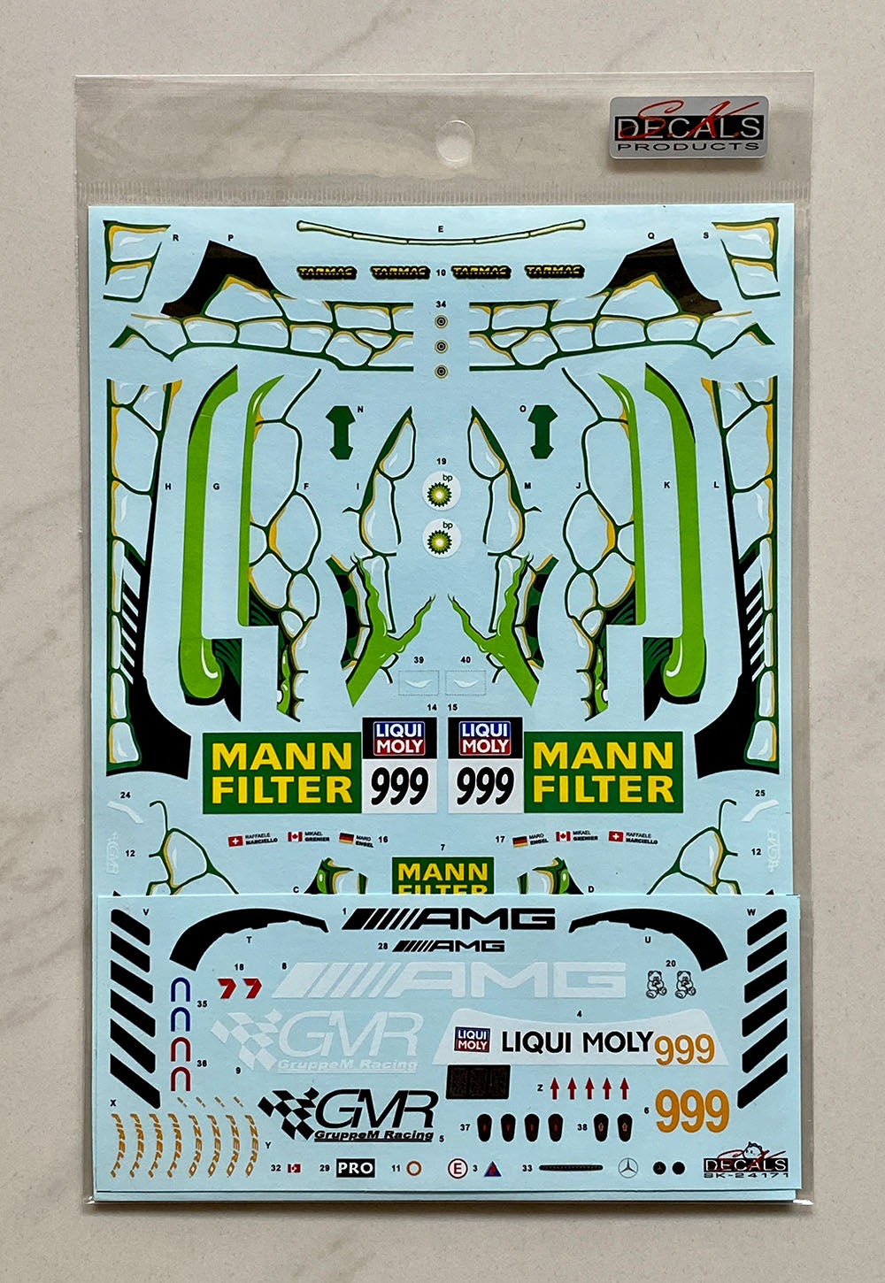 Mercedes AMG GT3 Evo Intercontinental GT Challenge Liqui-Moly Bathurst 12H 2023 GruppeM Racing für Tamiya 1/24