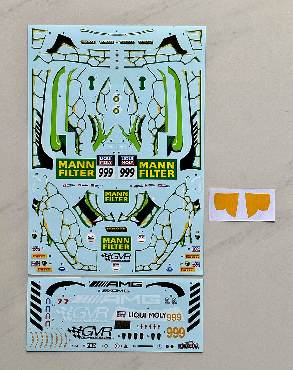 Mercedes AMG GT3 Evo Intercontinental GT Challenge Liqui-Moly Bathurst 12H 2023 GruppeM Racing für Tamiya 1/24
