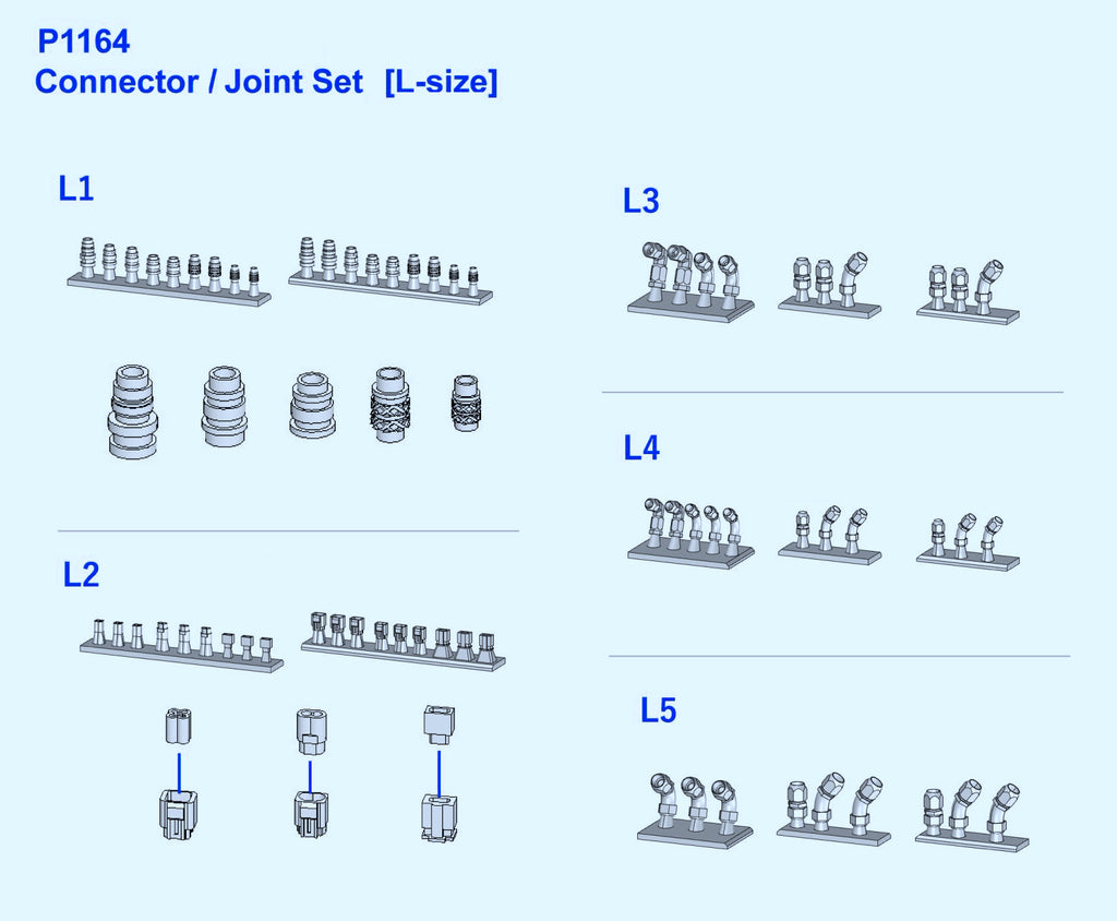 Connector / Joint Set [ L-size ] 1/12